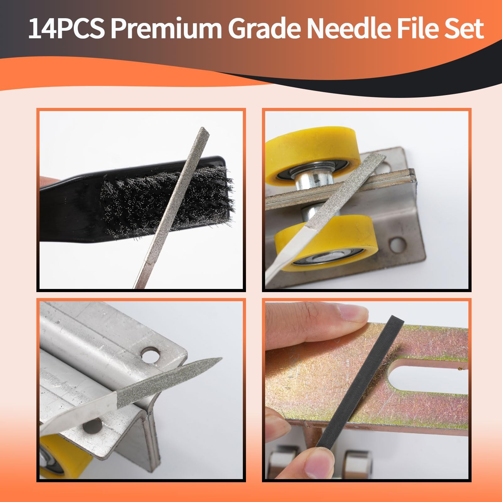 KUZURYU 14PCS Needle File Set - Small Diamond Files with 6 Jewelers Files 6 ...
