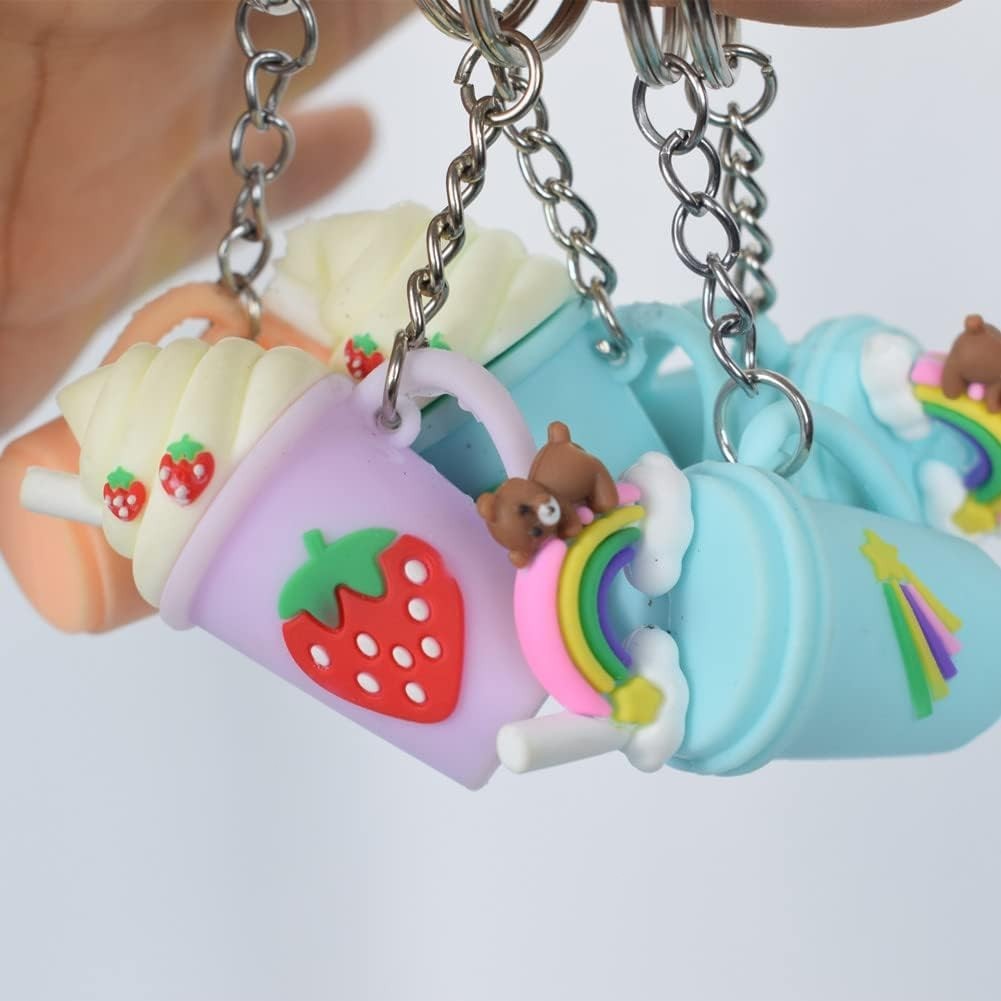 50 PC Bulk Keychains Set, Split Keychains Rings with Chain 1 Inch, Key Rings New