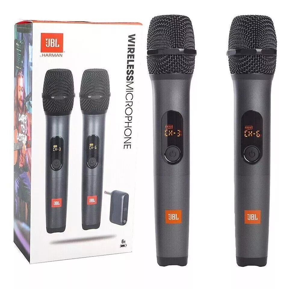 JBLWIRELESSMICAM 2 Wireless Dynamic Microphones With Dual-Channel Receiver