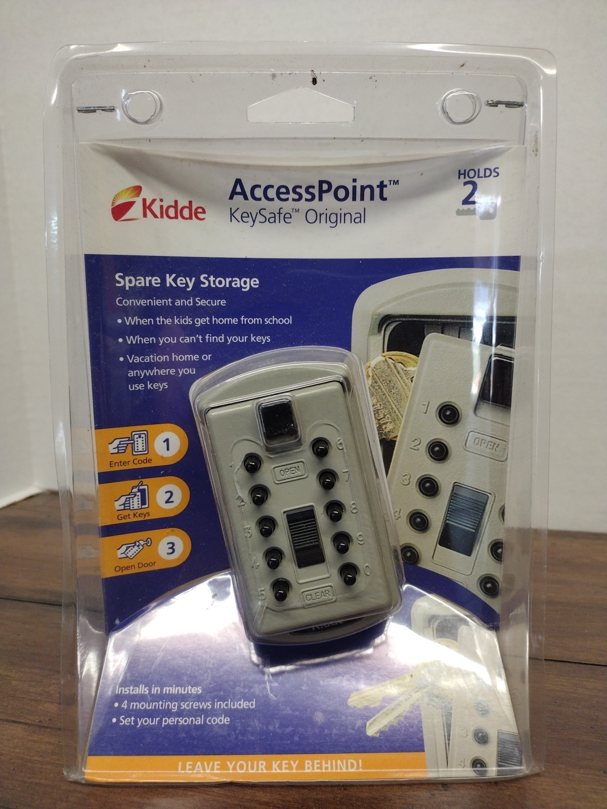 NEW Kidde 001004 AccessPoint Pushbutton Wall Mounted Key Storage Safe 6319040
