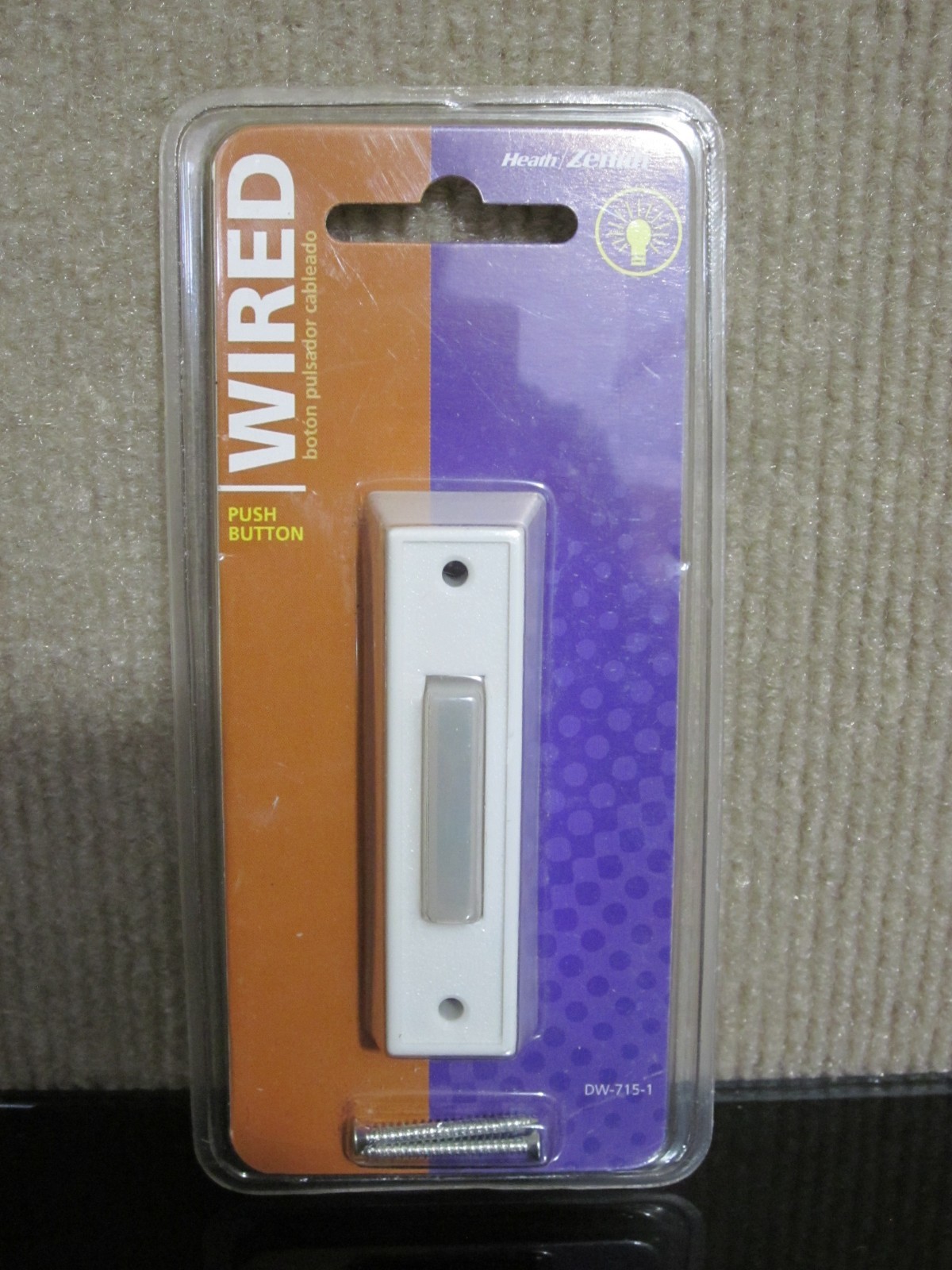 Heath Zenith Wired Push Button Doorbell DW-715-1 White