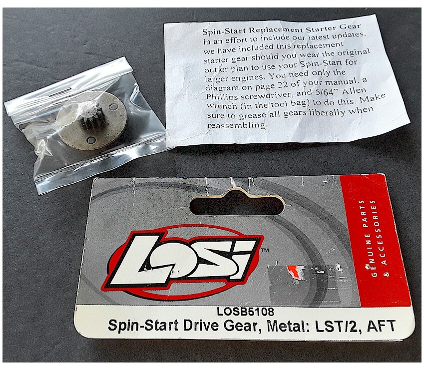 Vintage RC Car Team Losi Spin Start Drive Gear Metal LST LOSB5108 Old Stock
