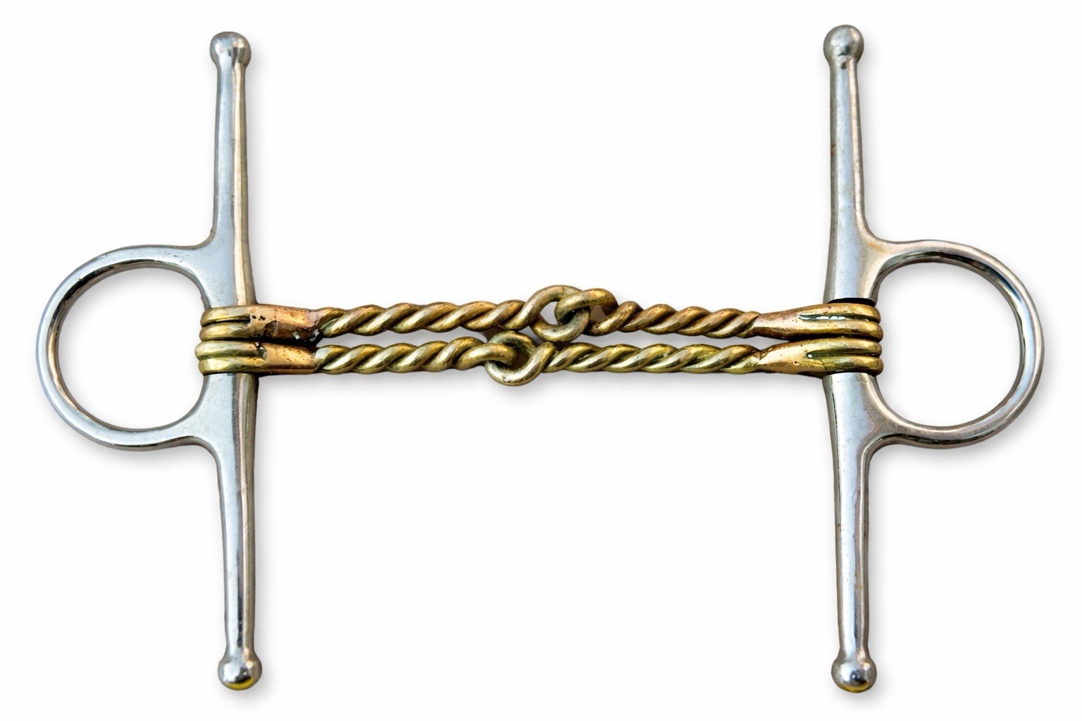 Western Horse Bit Twisted Wire Snaffle Copper Inlay Rope Mouthpiece 5”