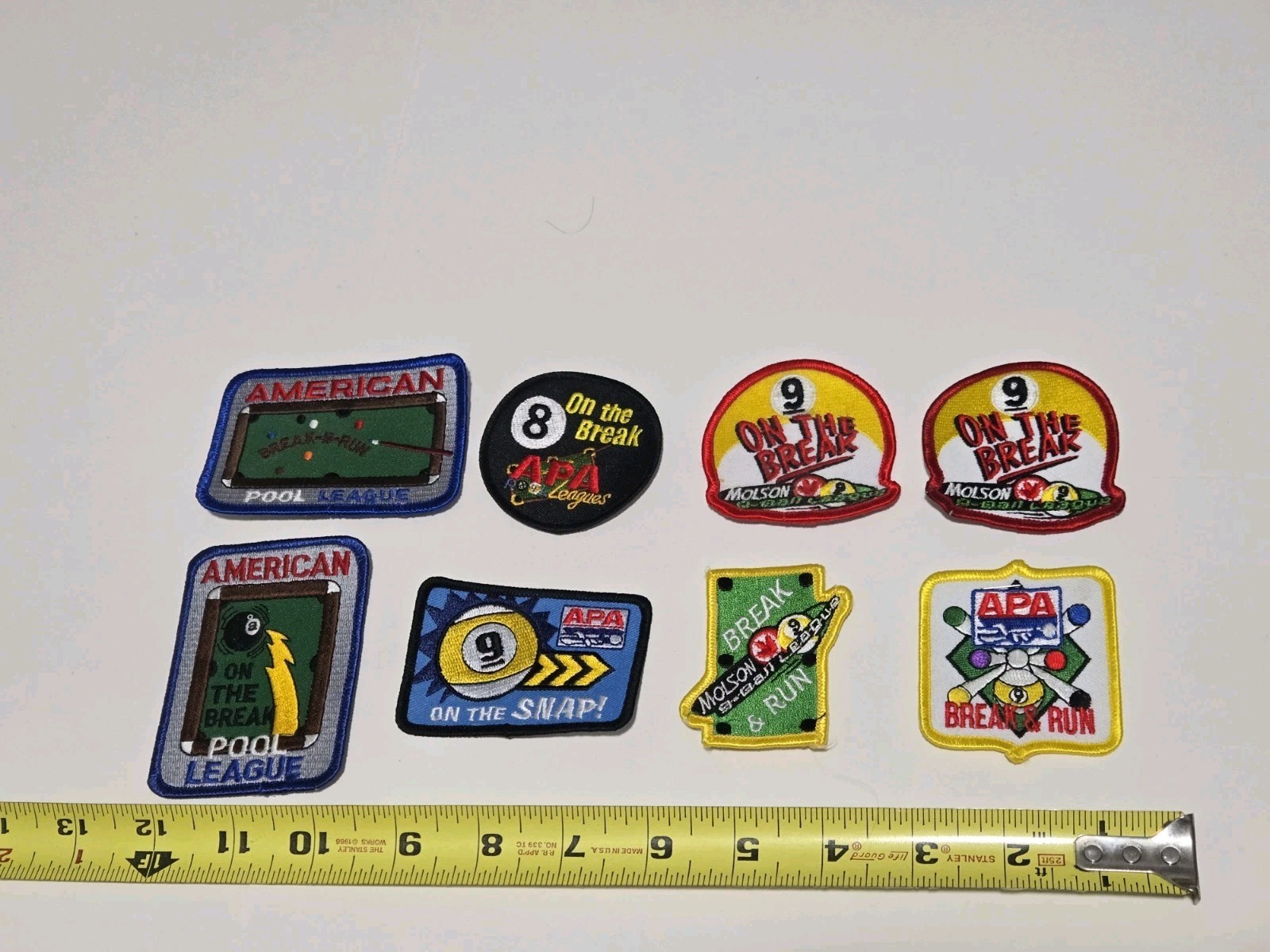 Vtg APA & More Pool League Tournament Championship Patches Mixed Lot of 8 Rare!