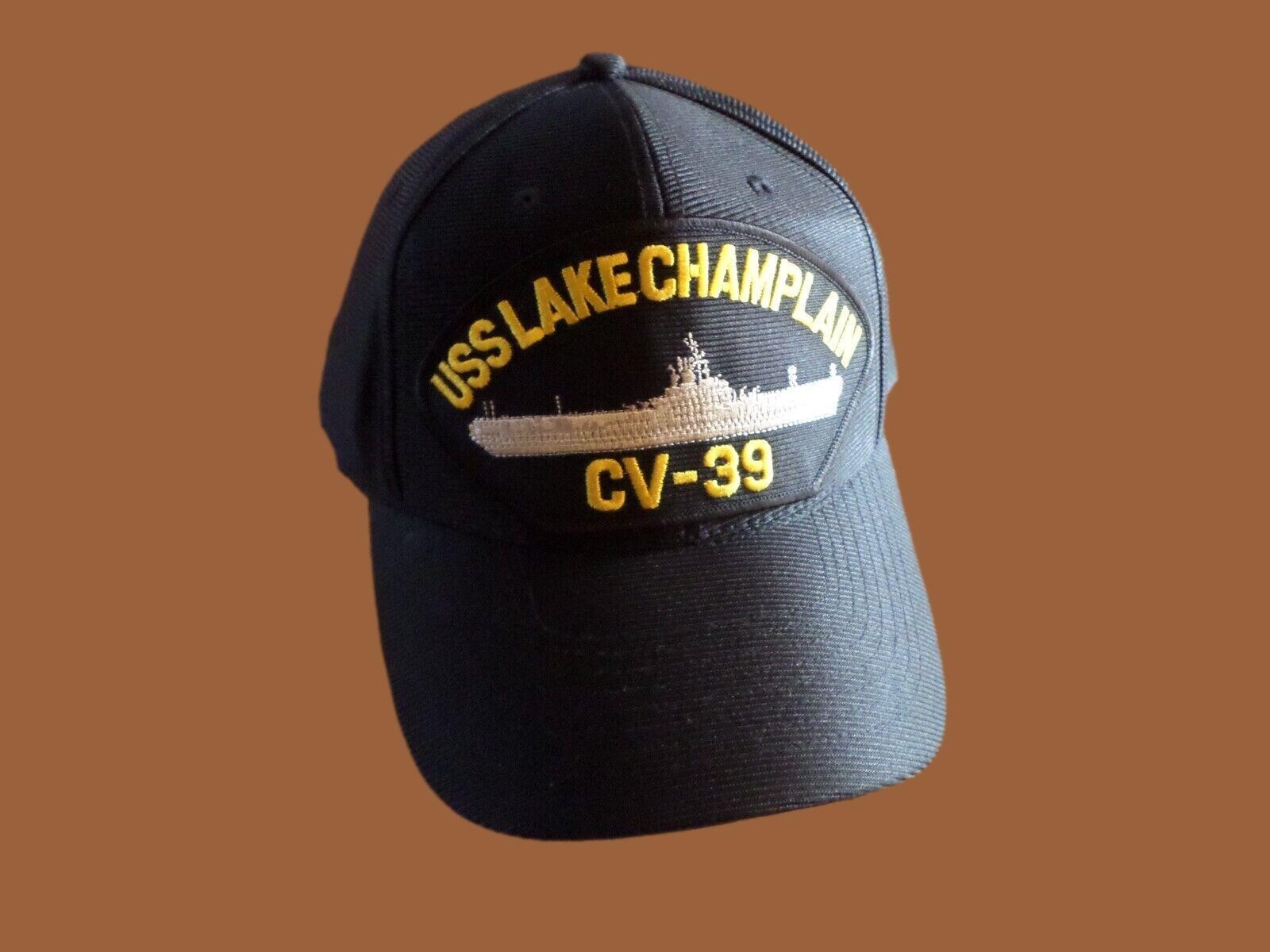 USS LAKE CHAMPLAIN CV-39 U.S NAVY SHIP HAT OFFICIAL MILITARY BALL CAP U.S.A MADE