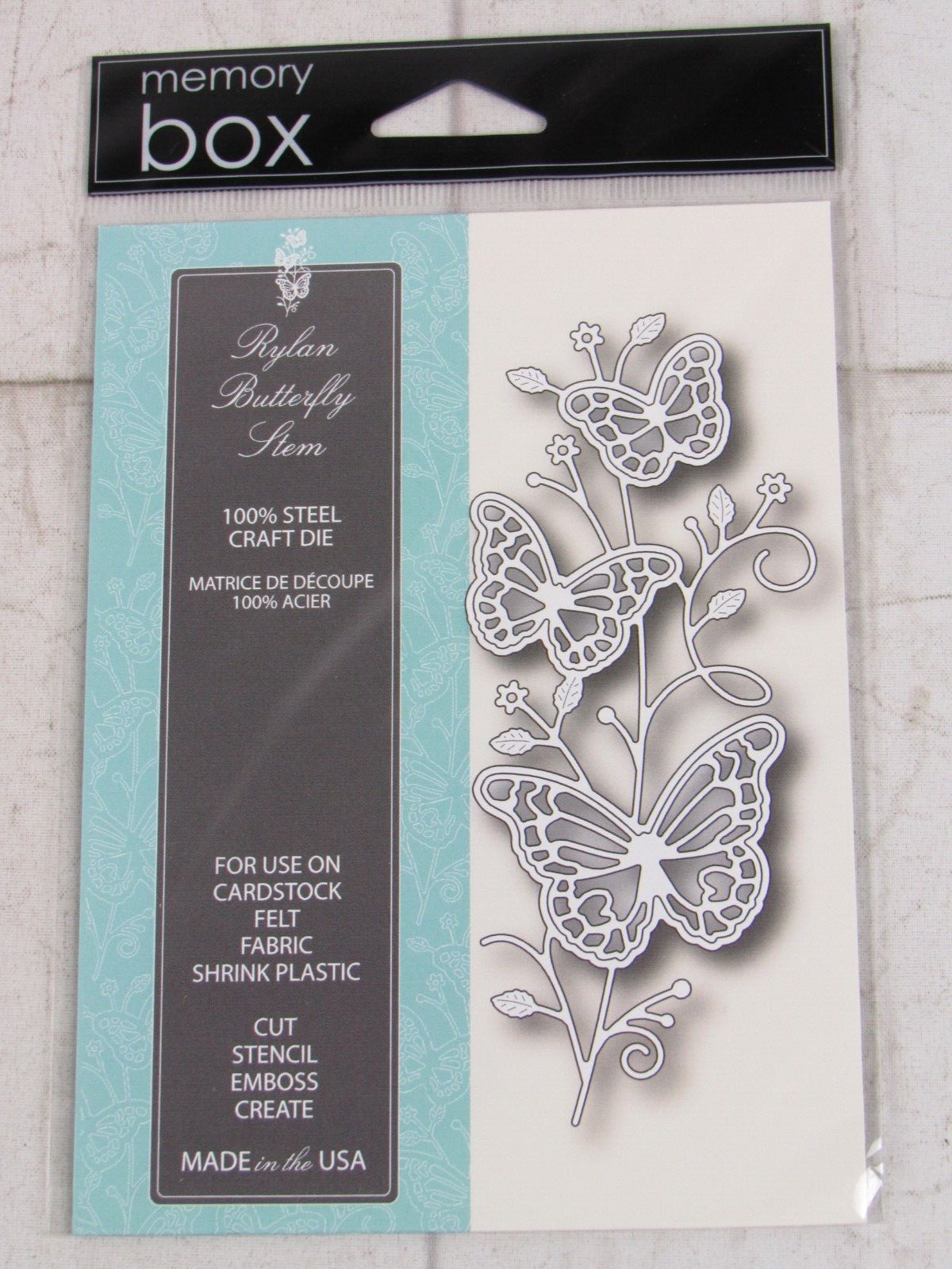 Memory Box Steel Craft Die, Rylan Butterfly Stem, 99404