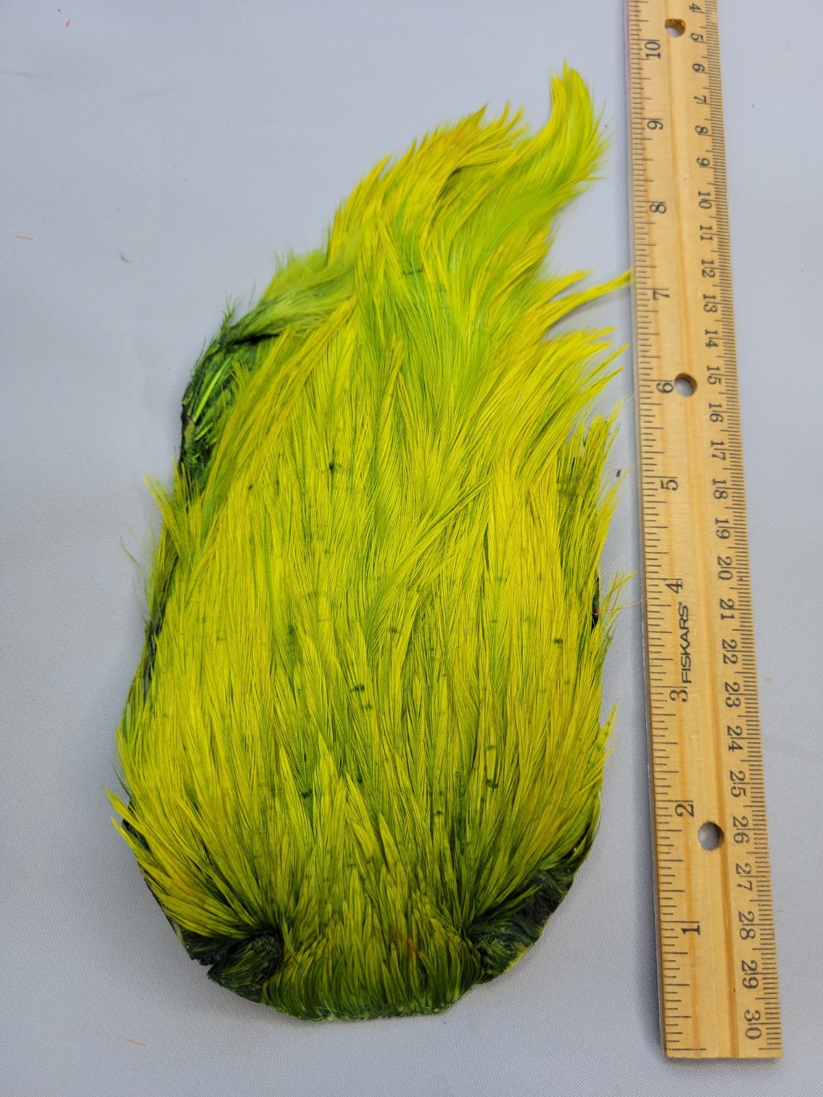 Lot 185,  Top Quality  OLIVE  India Rooster Streamer Neck Cape Feathers