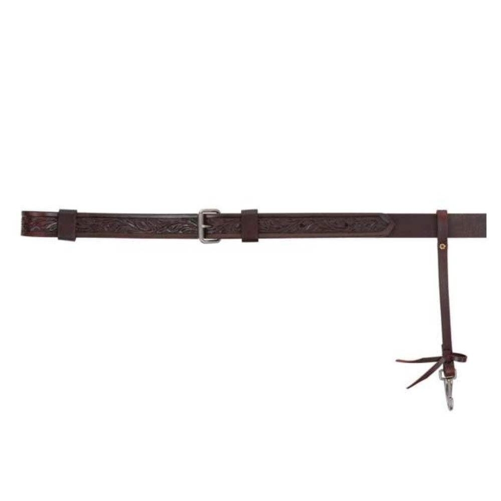 0808-0001 Circle Y Floral Tooled Flank Cinch 1 1/2 Inch - Walnut NEW