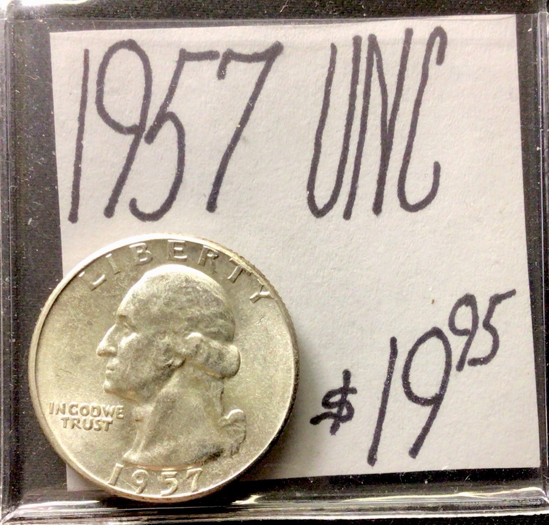 1957 Washington Silver Quarter UNC! ENN Coins