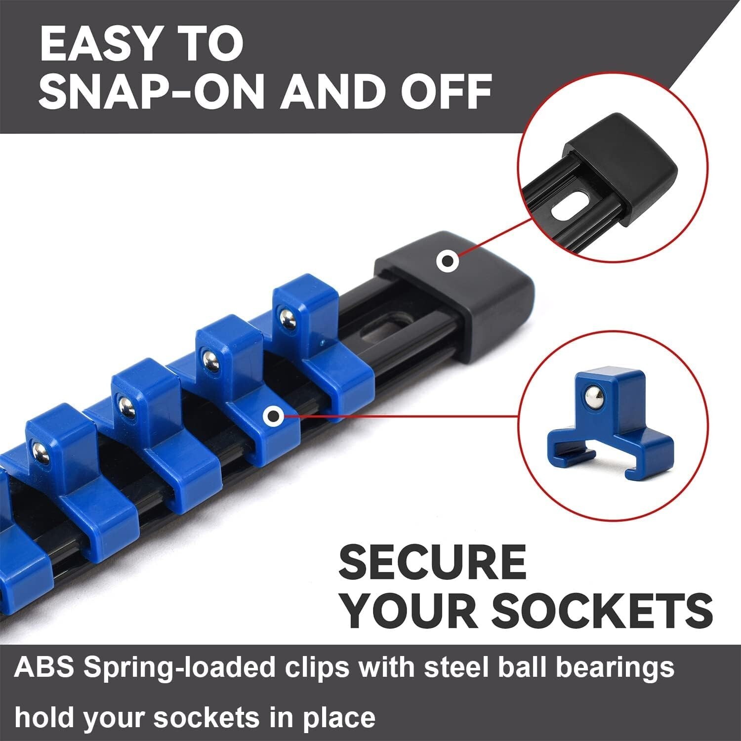 Space-Saving 30 PC Socket Organizer with Durable ABS Clips for Maximum Capacity