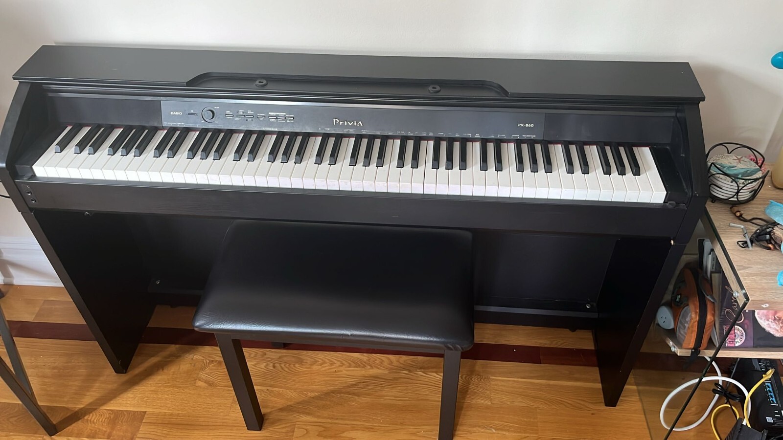 Casio Privia PX-860, black digital piano, including piano stool