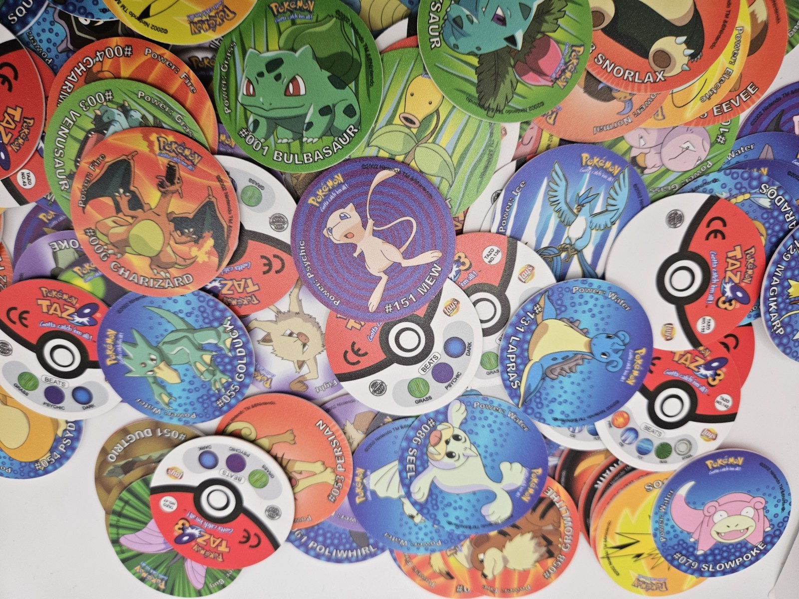 Pokemon Tazos 2002 Version Full Set Of 151 Pokemon Figures Tazos U.S Seller