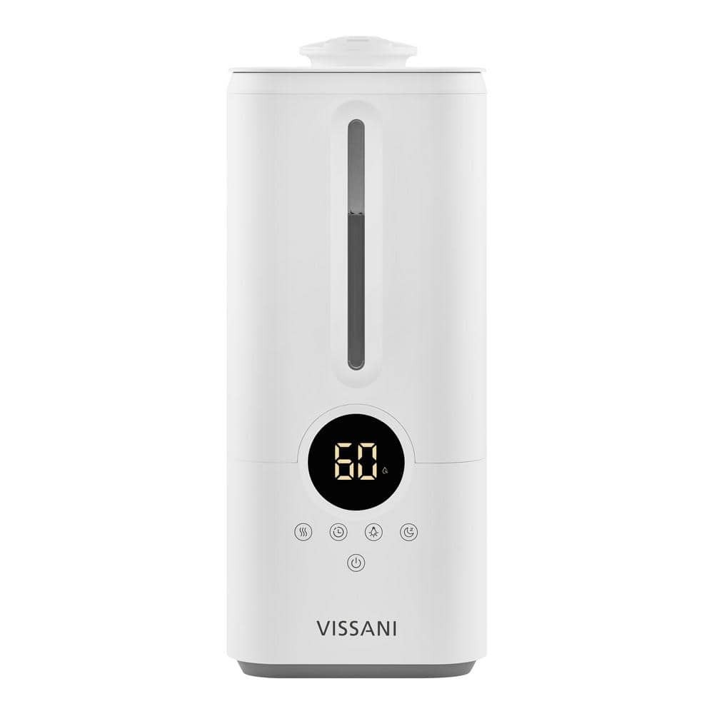 Vissani 1.5 Gal Ultrasonic Humidifier Cool Mist 360 Dual Nozzle for Medium Room