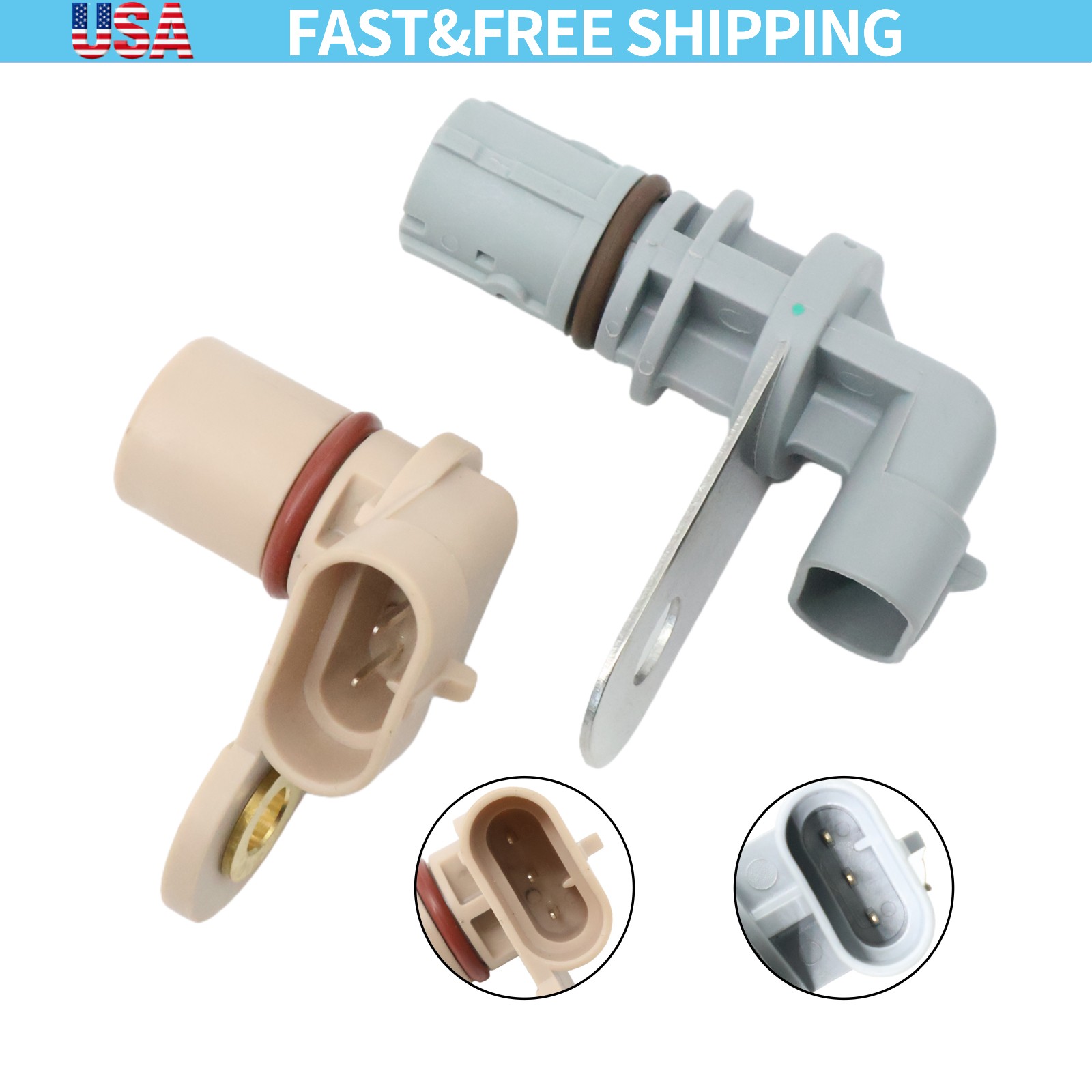 12591290 12585546 Camshaft Crankshaft Position Sensor Set For Chevy GMC 5.3 6.0