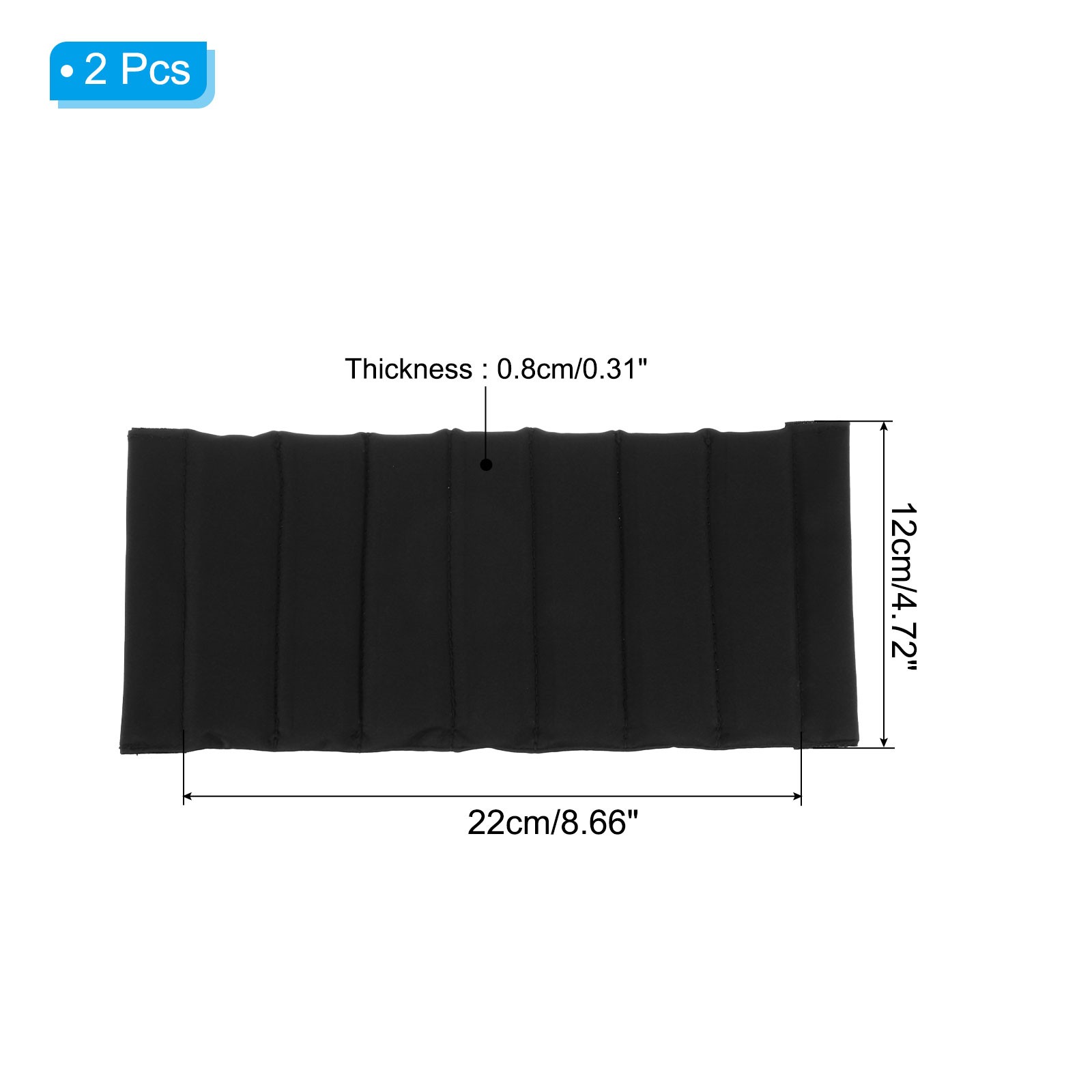 Camera Bag Divider, 2Pcs 8.66"x4.72"x0.31" Shockproof Separator, Black