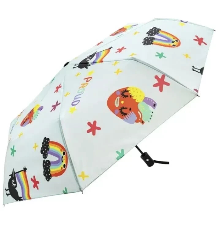 So Lazo Umbrella Proud Blue 40”x40”x12” Automatic Open Button  NWT