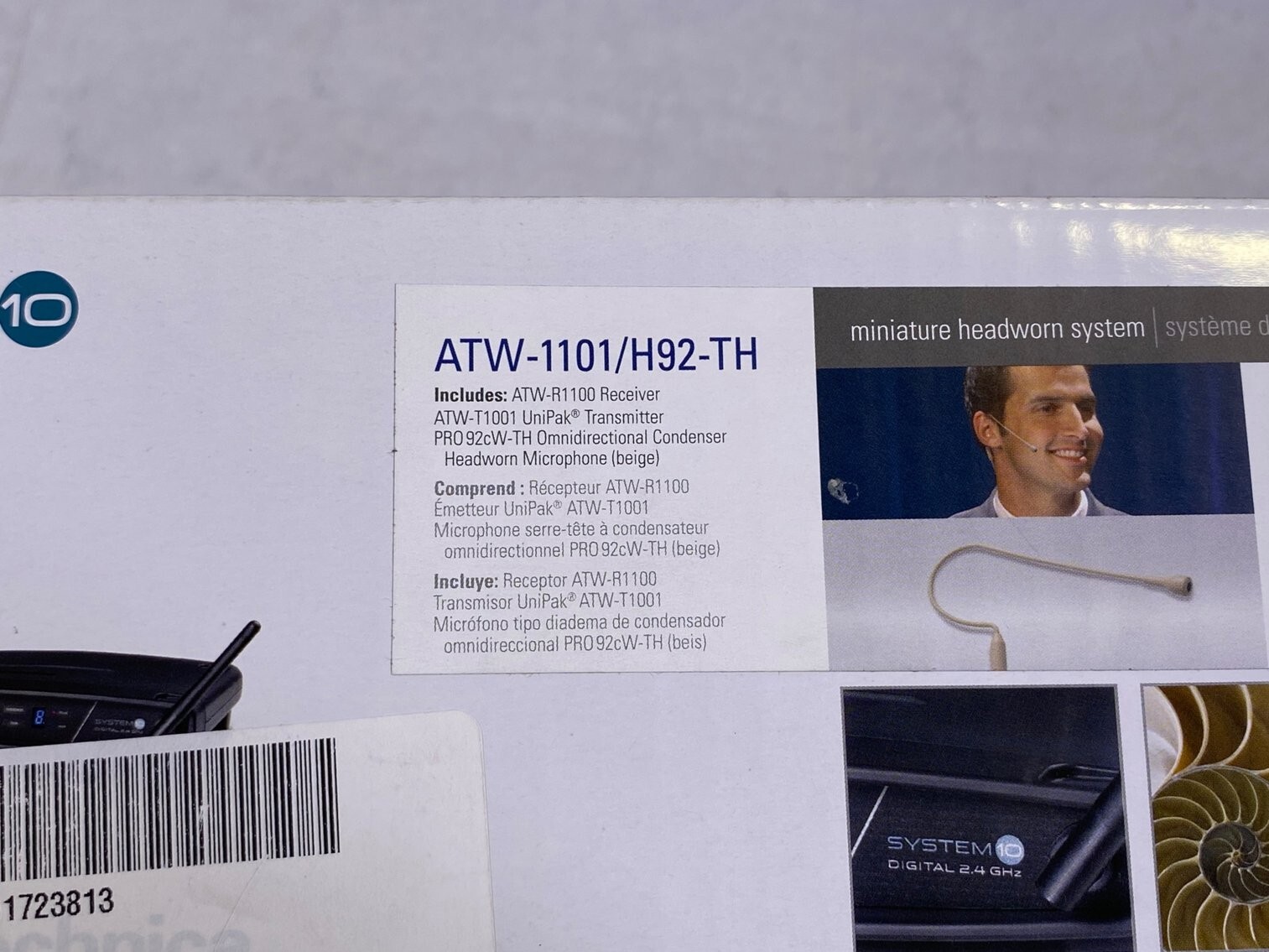 Audio-Technica System 10 ATW-1101/H92-TH Wireless Beige Microphone System