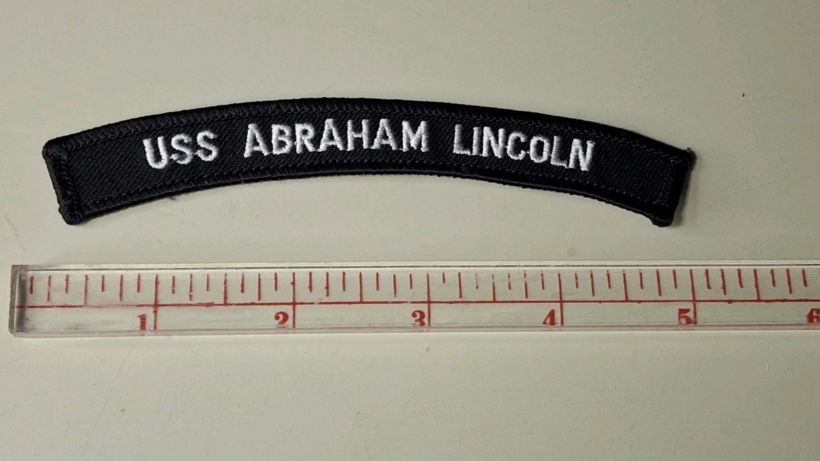 USS ABRAHAM LINCOLN Abe CVN-72 Command Rocker Tab Navy