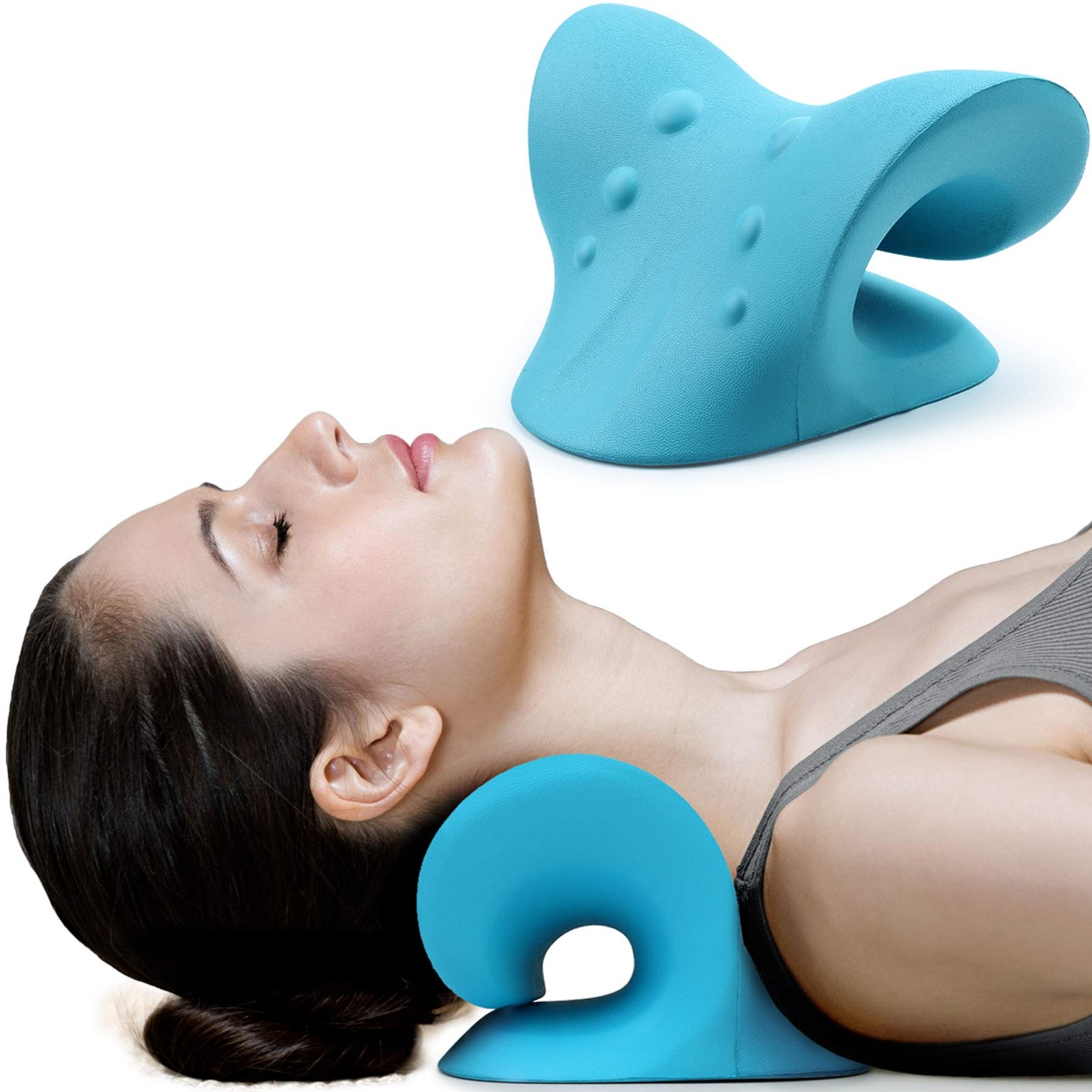 RESTCLOUD Neck and Shoulder Relaxer, Cervical 1 Count (Pack of 1), Blue