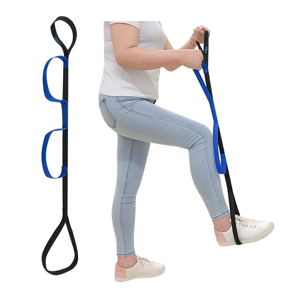 Leg Lifter Strap Medical Foot Lift After Surgery 1 Count (Pack of 1), Blue