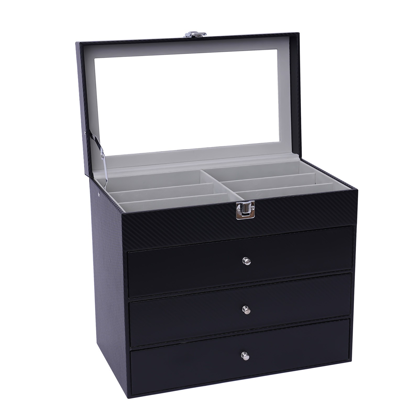 24-Slots Multiple Glasses Organizer Eyeglass Sunglass Storage Box Display Holder