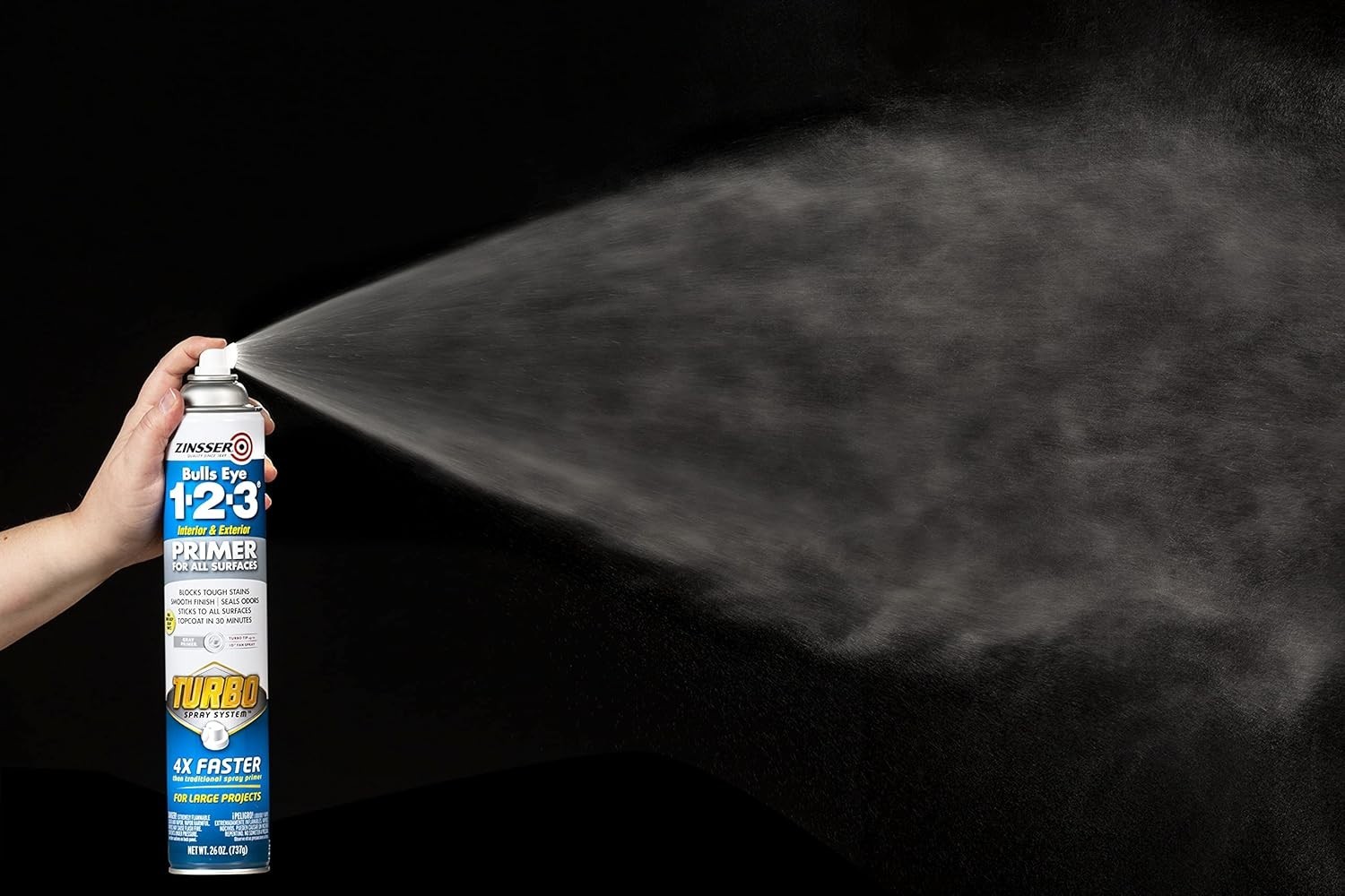 Fast-Drying 26 oz Gray Primer Spray - Versatile Oil-Based Interior/Exterior Use