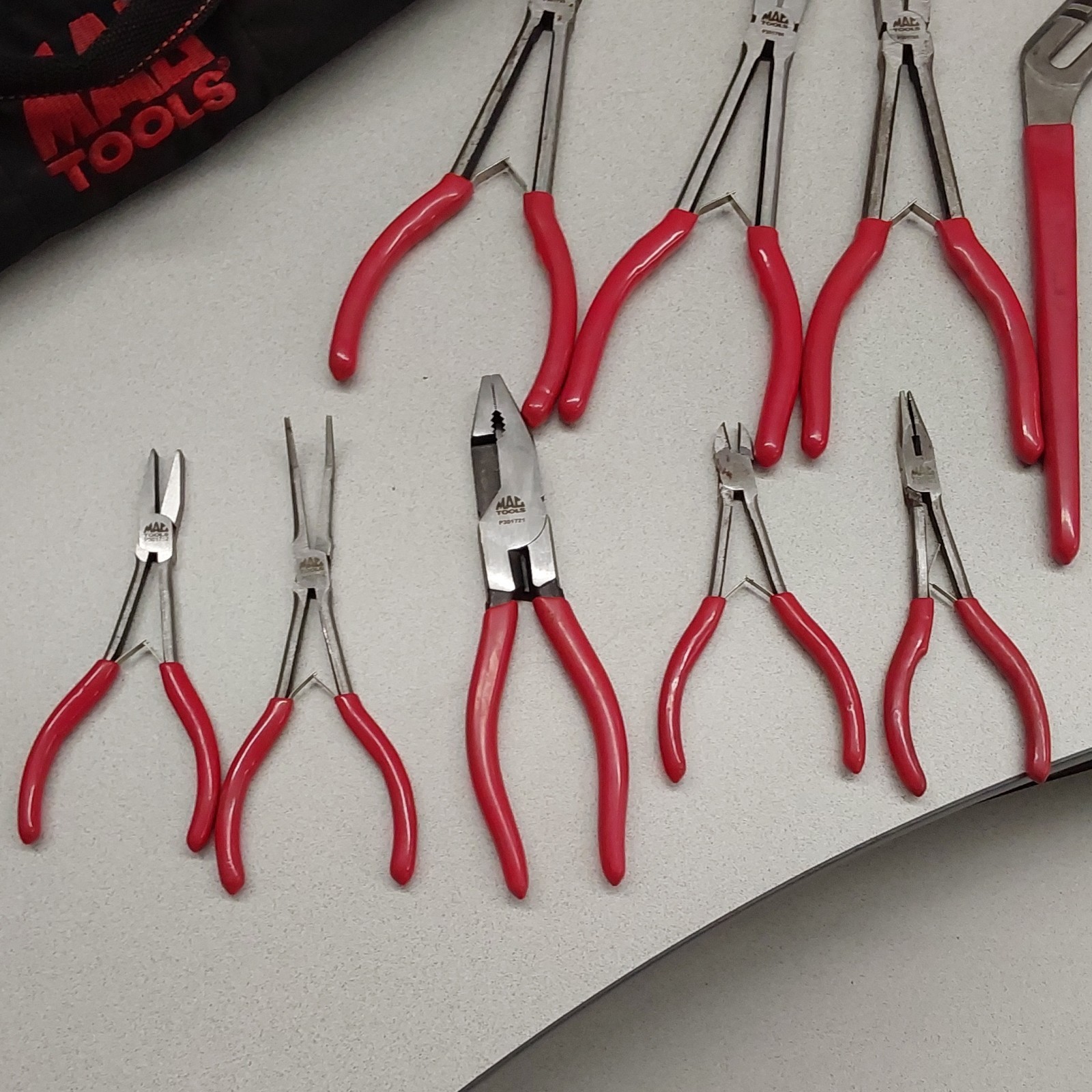 Mac Tools 1 Piece Pliers Set Long Reach Adjustable Red Handle