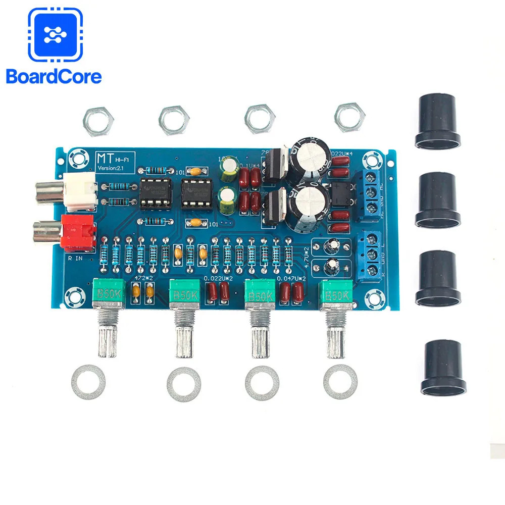 XH-M164 Hi-Fi Tone Control Preamp Board NE5532 Bass Treble Adjustable Module