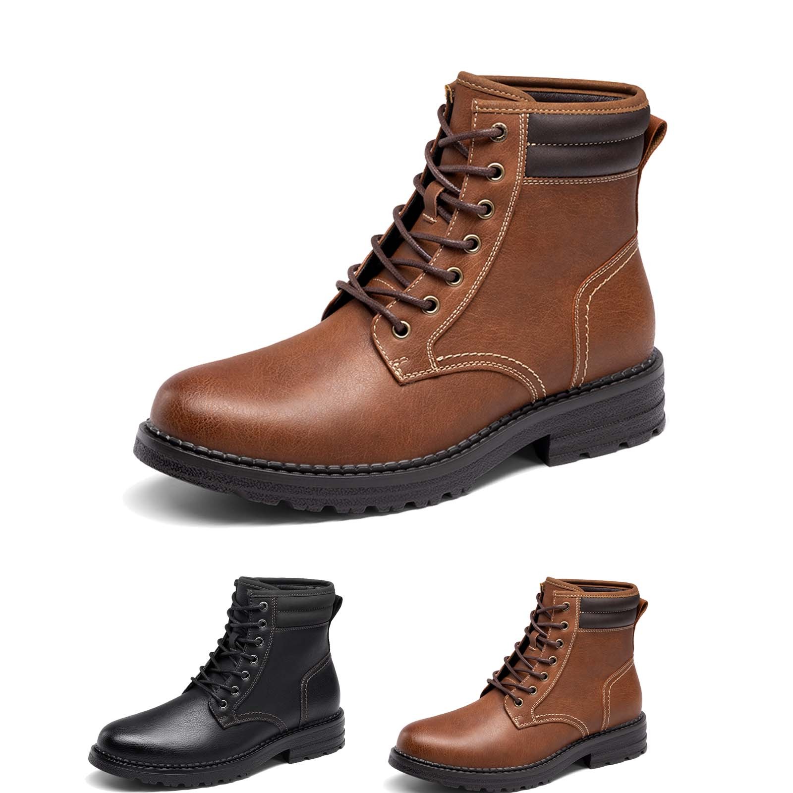 Men's Dress Oxford Fashion Comfort Ankle Lace Up Boots US Size 6-13