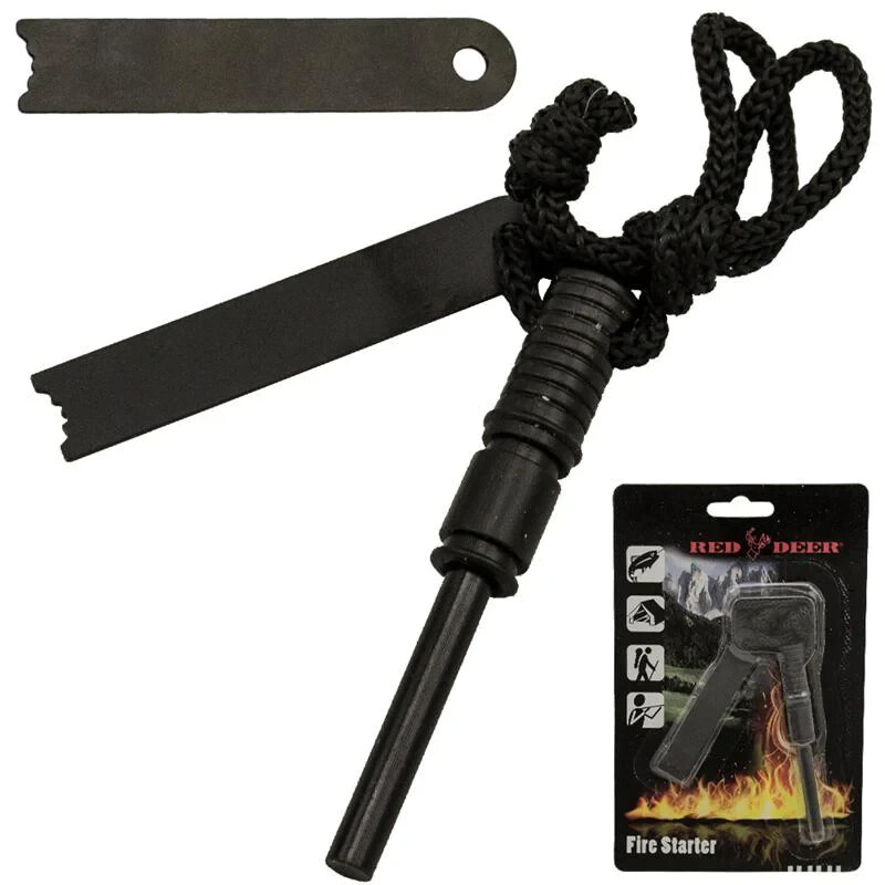 Magnesium Flint Fire Starter Emergency Fire Starter Camping Survival Paracord