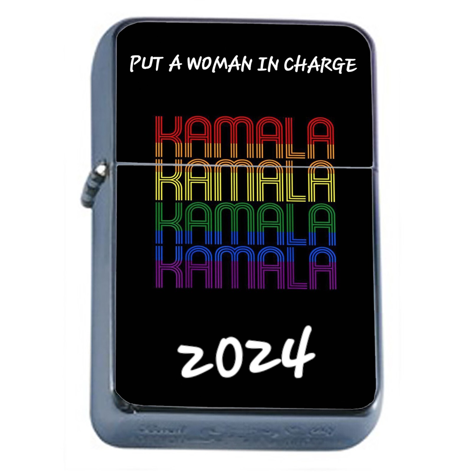 KAMALA 2024 Flip Top Oil Lighter Wind Resistant