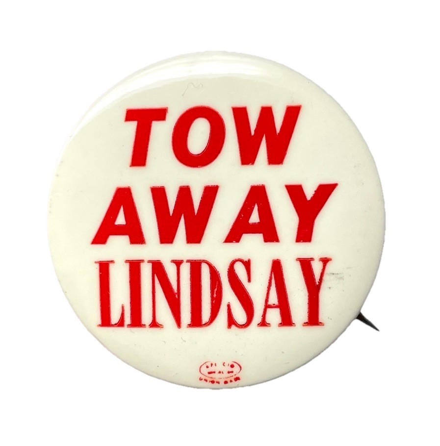 Very Rare 1965 Political Pinback New City Anti John Lindsay