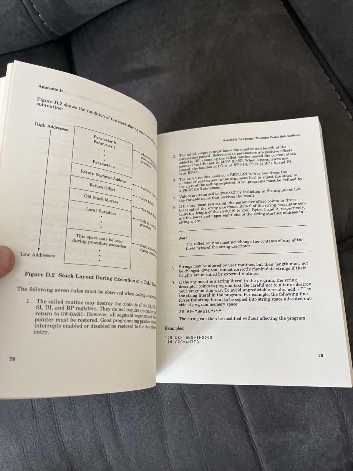 PC GW-BASIC English Commodore Book Manual 319292-01 Amiga