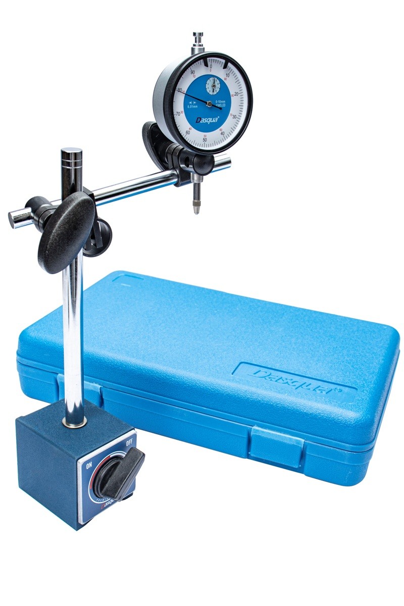 DASQUA 2 PIECE FINE ADJUST MAGNETIC BASE & 1" INDICATOR SET (7611-2010)