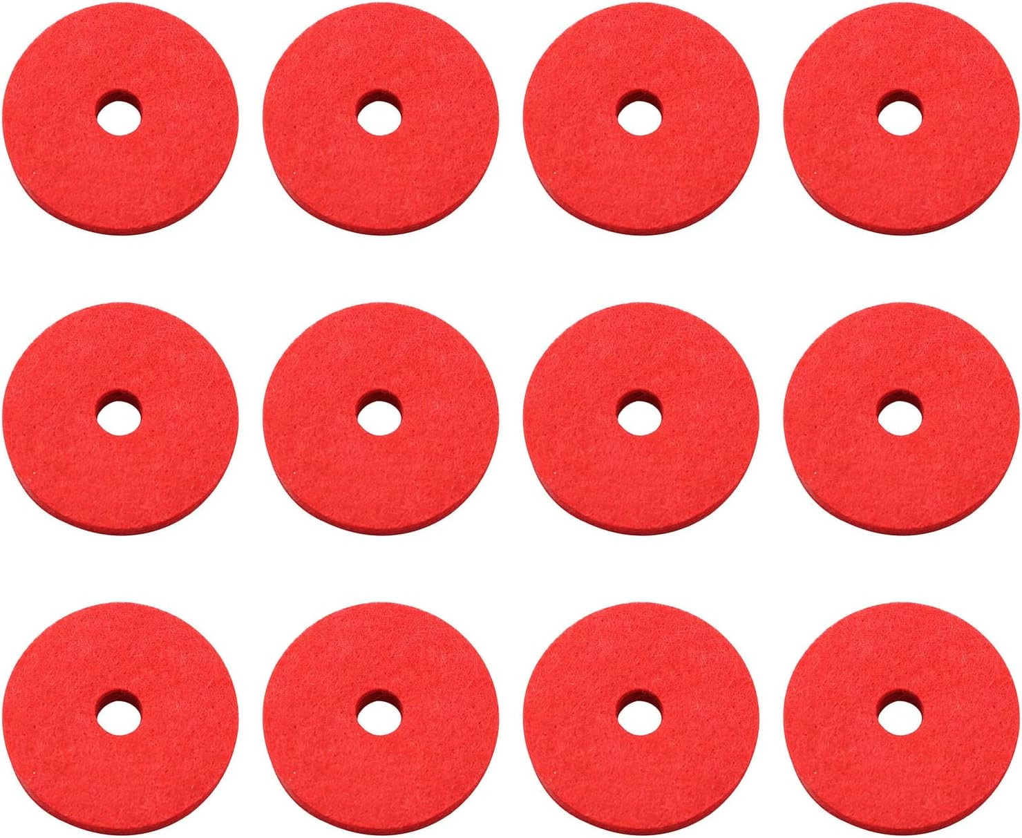 Wool Cymbal Felt  12PCS 36X10Mm Red Wool Cymbal Felt, Cymbal Replacement Acce...