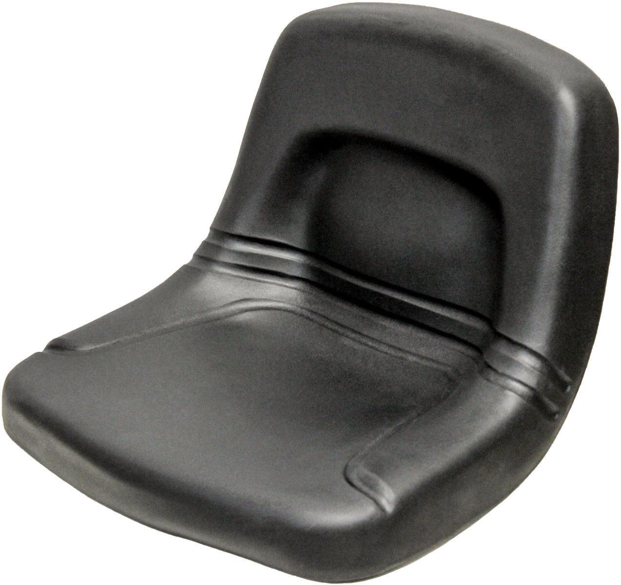 13 Inch Tall Black Vinyl Metal Pan Seat w/ Multiple Mounting patterns For Mowers