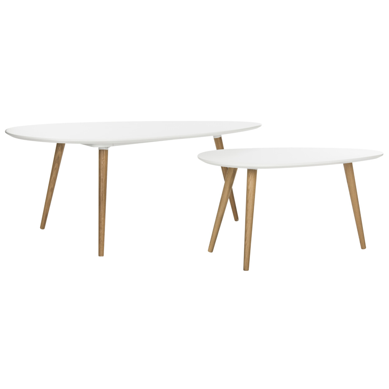 SAFAVIEH Saffron Spilt Coffee Table | White / Oak |
