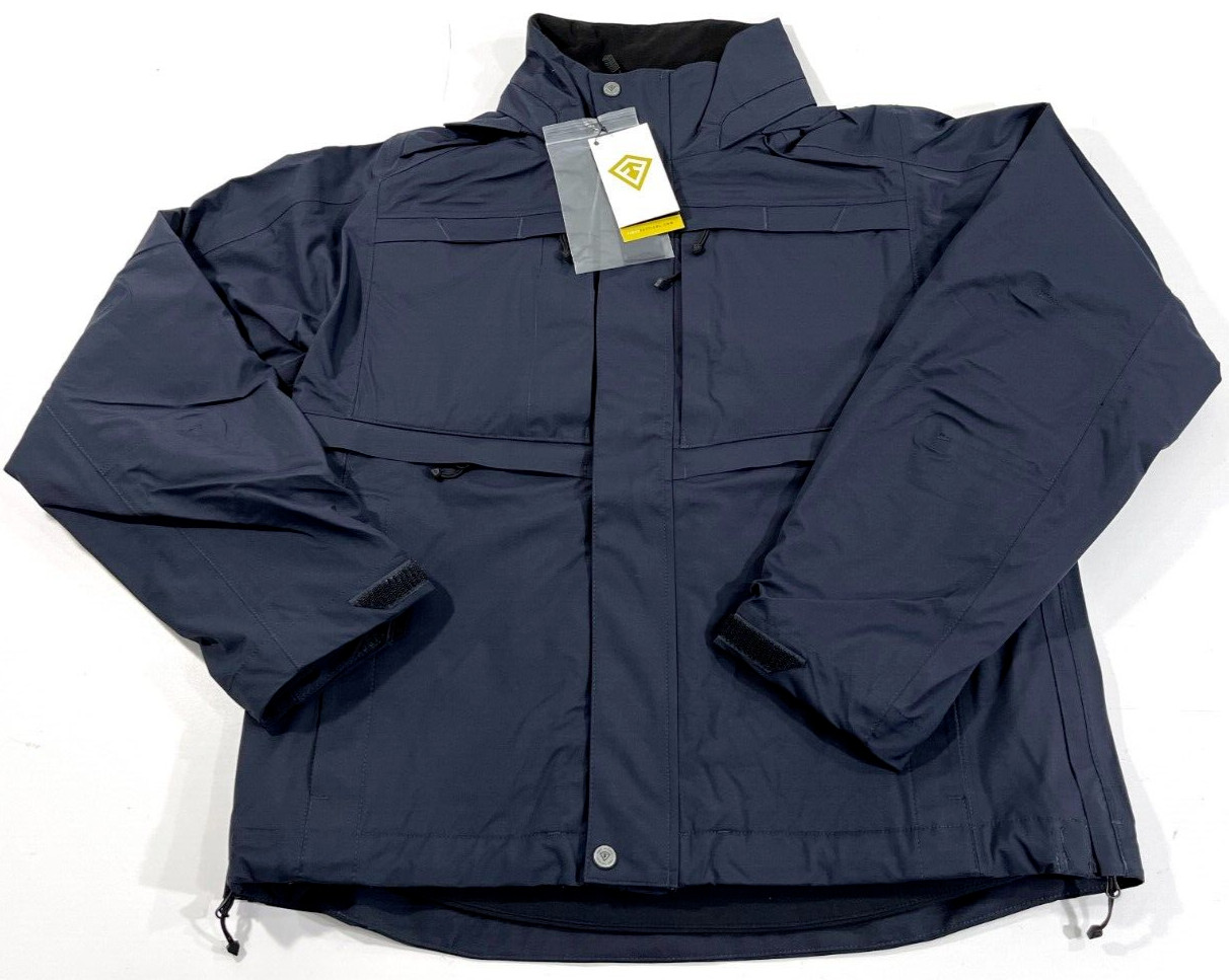 FIRST TACTICAL 118502 MENS XXL TACTIX SYSTEM JACKET MIDNIGHT NAVY PATCH REMOVED
