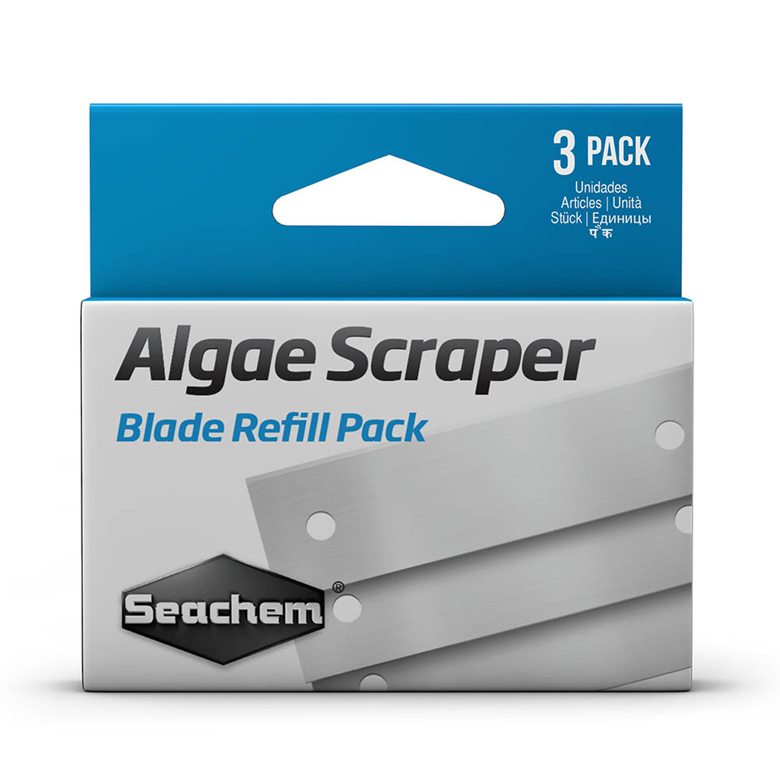 Seachem Algae Scraper Blade Refill 3 Pack Metal Blades for Glass Aquariums