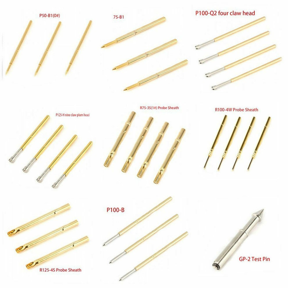 PCB Conductive Testing Essential 100x Spring Test Probe Pogo Pin Receptacle