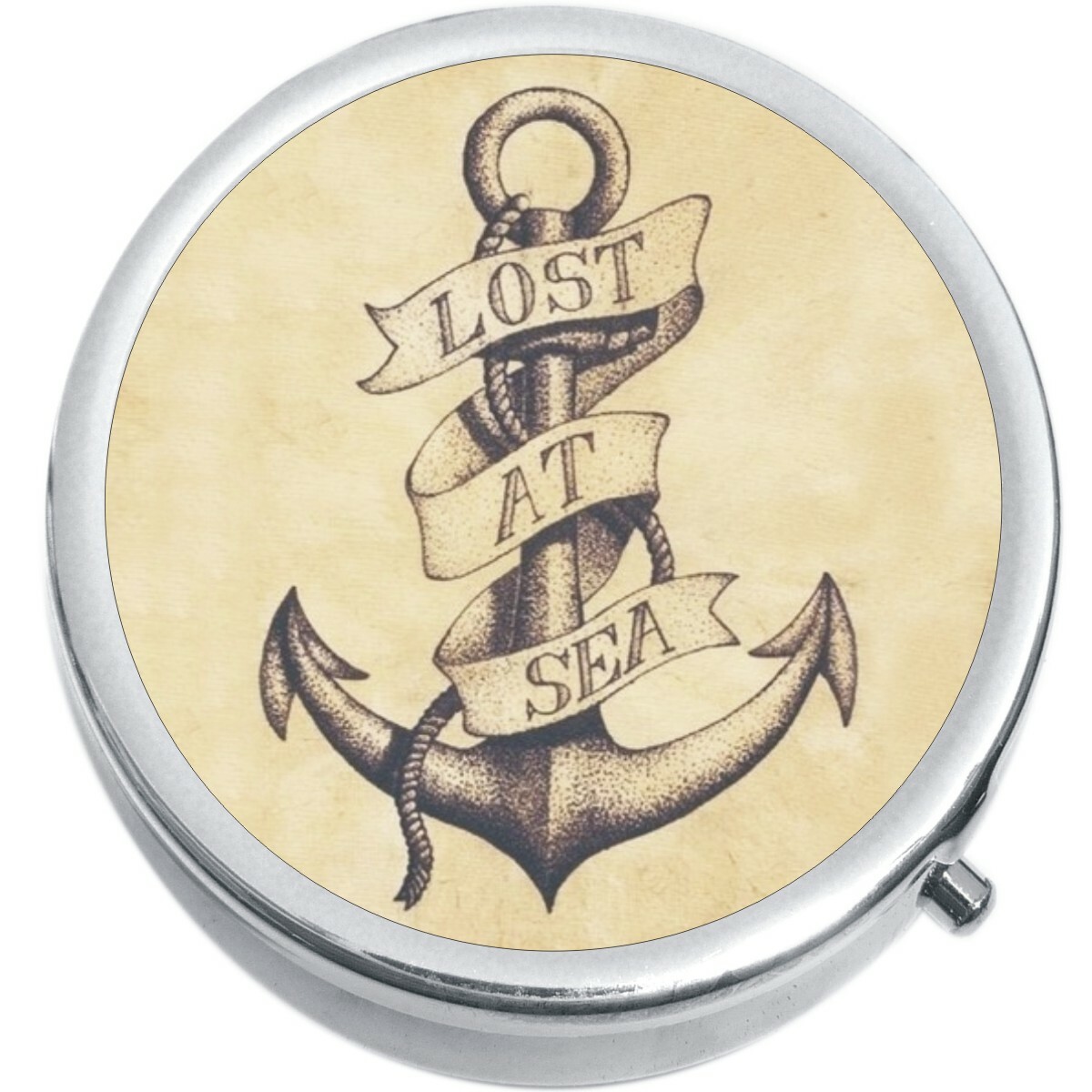 Lost At Sea Anchor Medicine Vitamin Pill Box