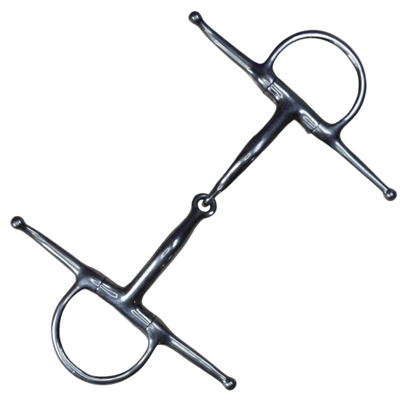 Toklat Myler Single Joint Cheek Snaffle w/o Hooks in Stainless Steel - 5 1/4"