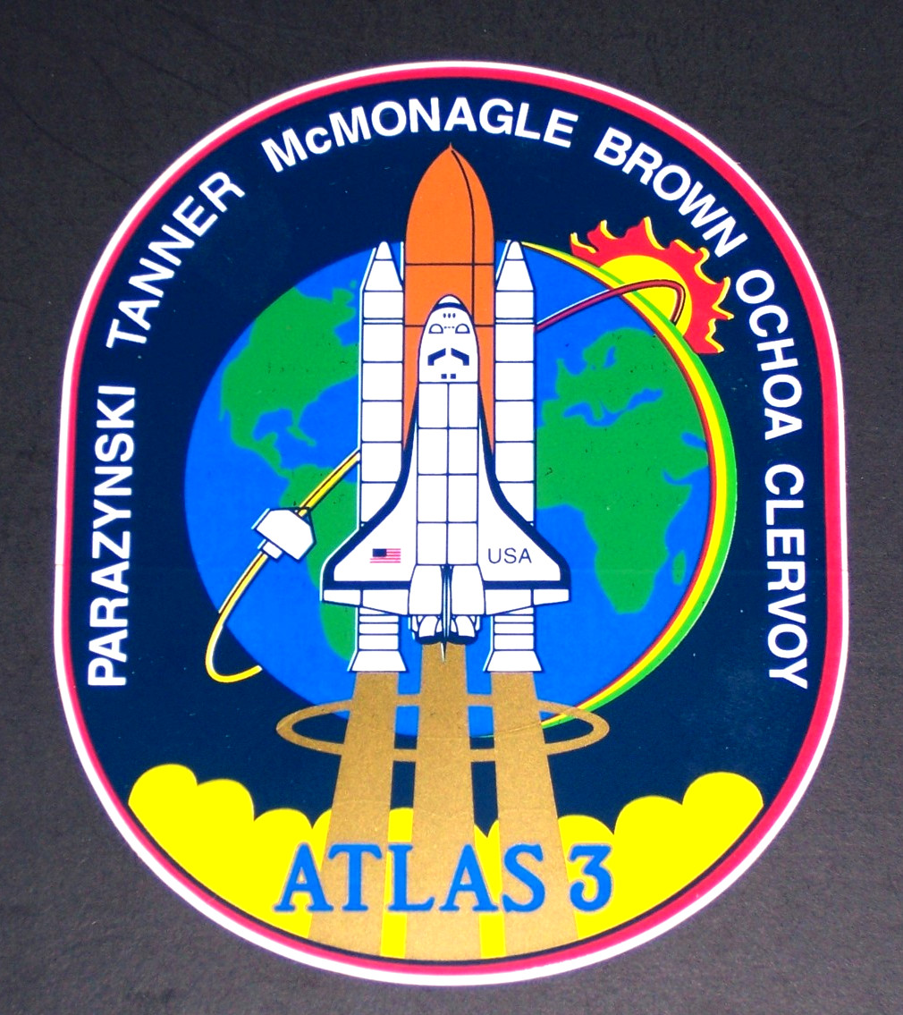 NASA -  Atlas 3  Mission  -  Sticker -  4 1/2 "