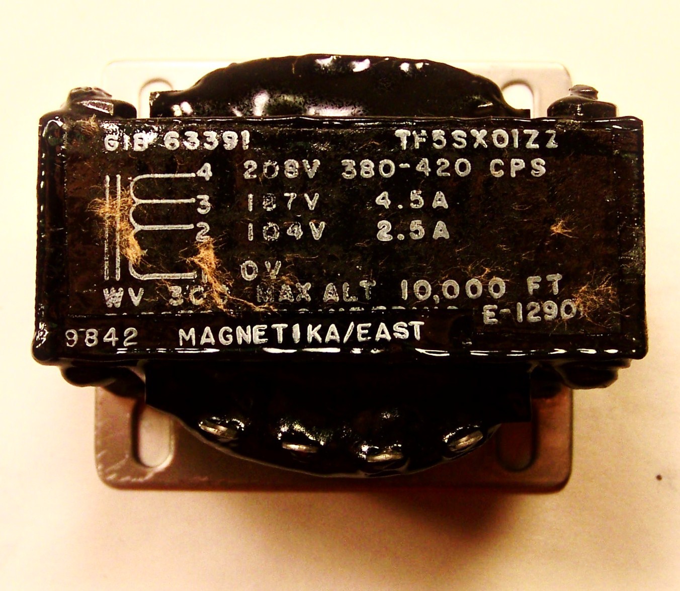 ITT MAGNETIKA/EAST 63391 NEW POWER TRANSFORMER AUTOTRANSFORMER RADAR AN/TPN-18A
