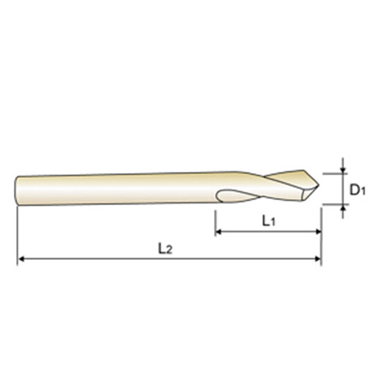 YG1 NC Spotting Drill 8% Cobalt HSS 1/8" 90 Degree 0081L CNC Machine