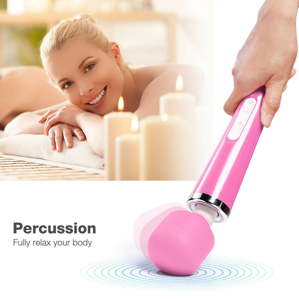 20 speed/10 vibration Handheld Vibrating Massager Wand Full Body Massage Stick