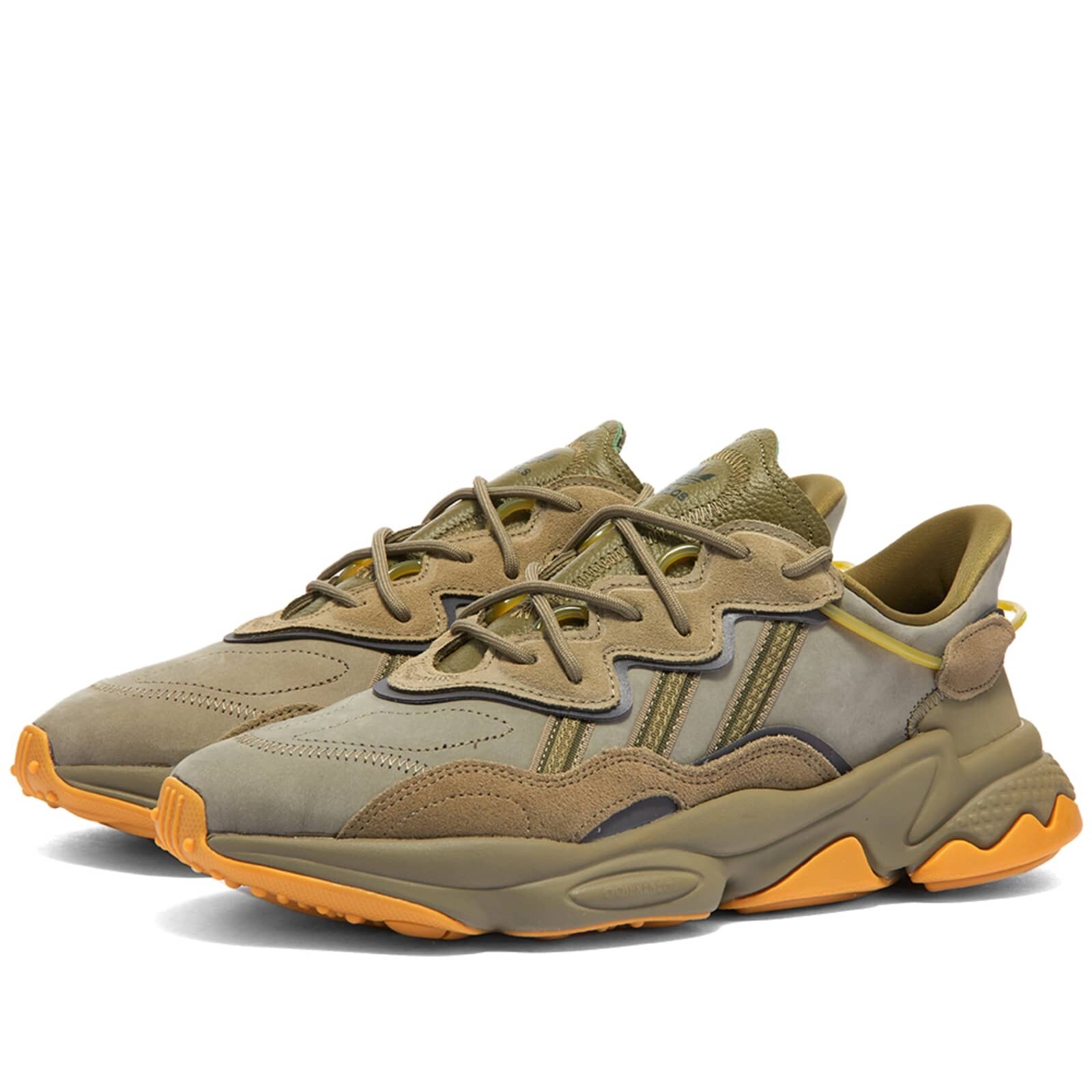Adidas Originals Ozweego Men’s Sneaker Running Shoe Olive Athletic Trainers #461