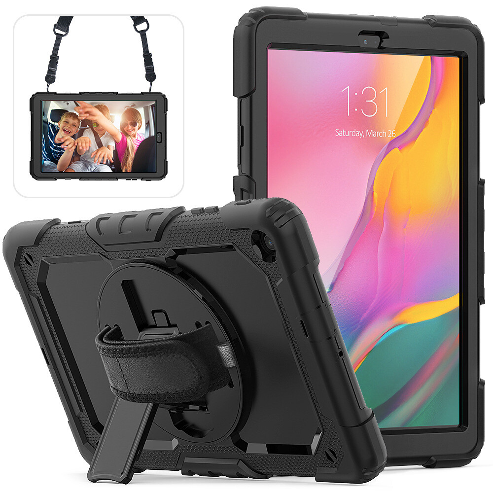 For iPad 5/6th 7th 8th 9th Gen Mini Shockproof Heavy Duty Rubber Hard Stand Case