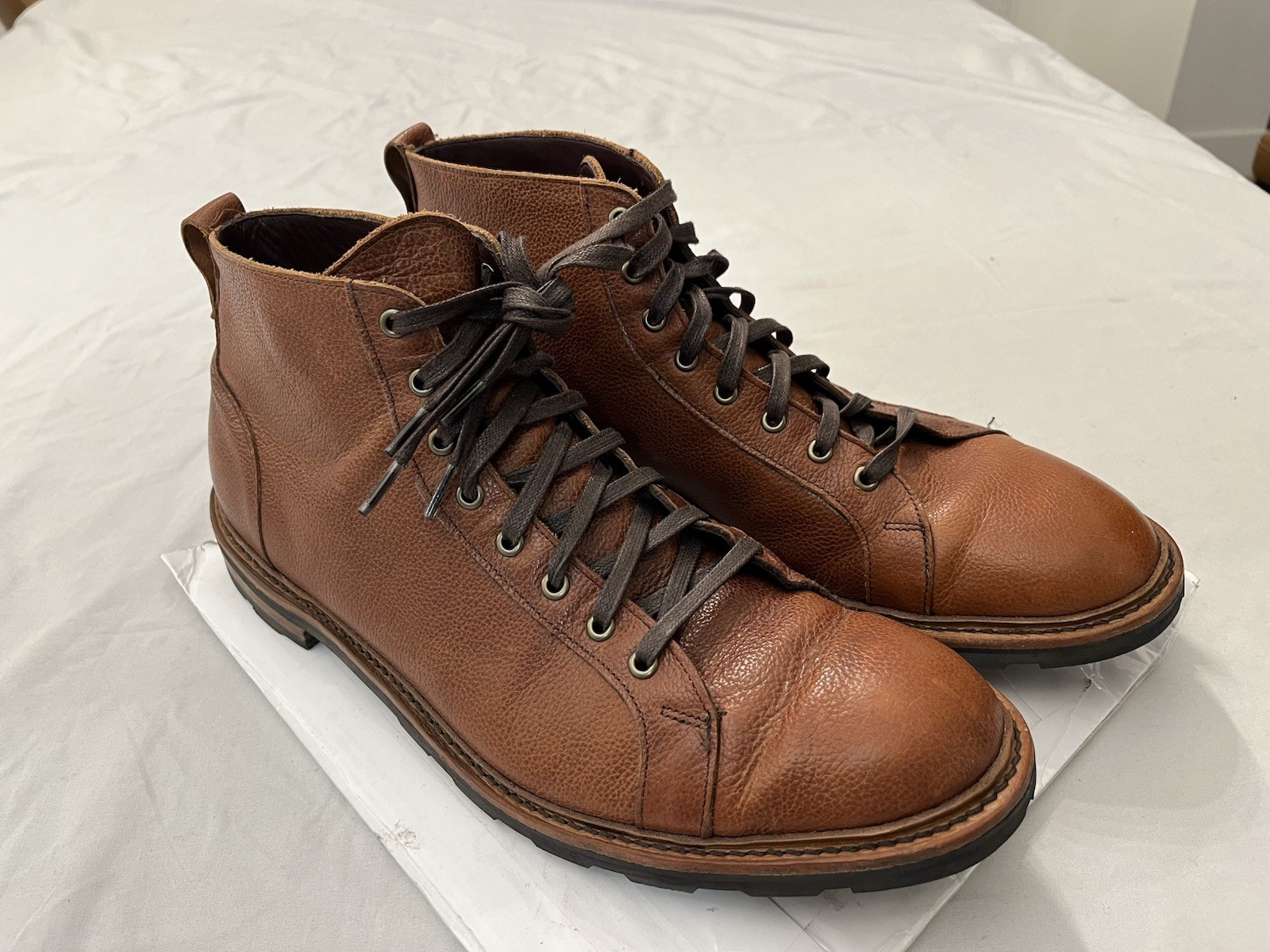 Allen Edmonds Alpine Brown Boots Weatherproof Men’s 13 Vibram Arctic Grip EUC