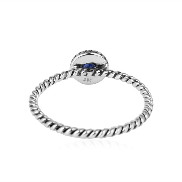 Lapis Lazuli Gemstone 925 Sterling Silver Oxidized Handmade Designer Ring